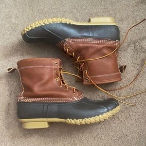 AUTHENTIC LL BEAN DUCK BOOTS - BROWN US 12